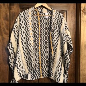 Southwestern print poncho